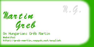 martin greb business card